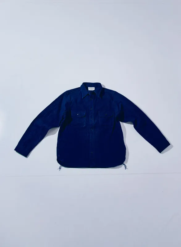 SSS25-YRC Indigo Detachable Collar Shirt sold by Samurai Jeans
