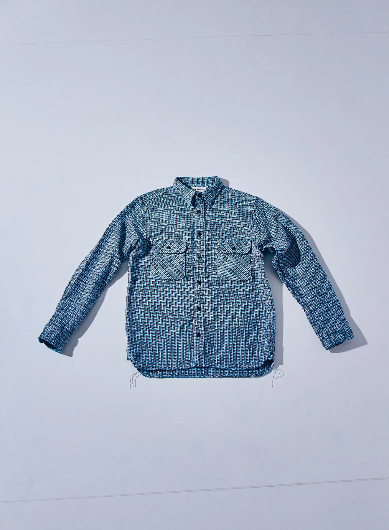 SIN25-02 Cheese Indigo Heavy Flannel Work Shirt sold by Samurai Jeans