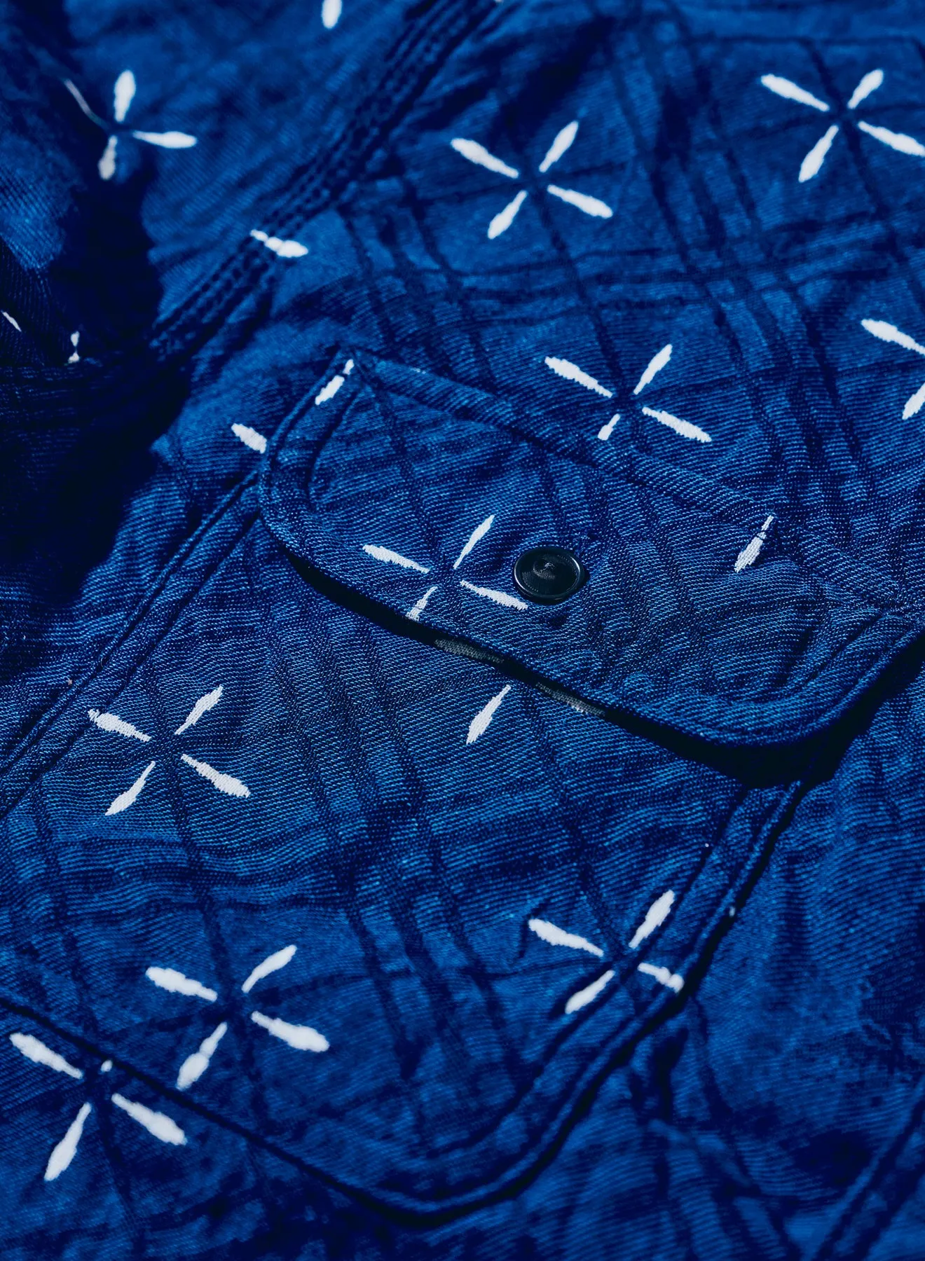 SSS25-02 Narihirabishi Goldfish Pattern Jacquard Work Shirt sold by Samurai Jeans product image thumbnail 3