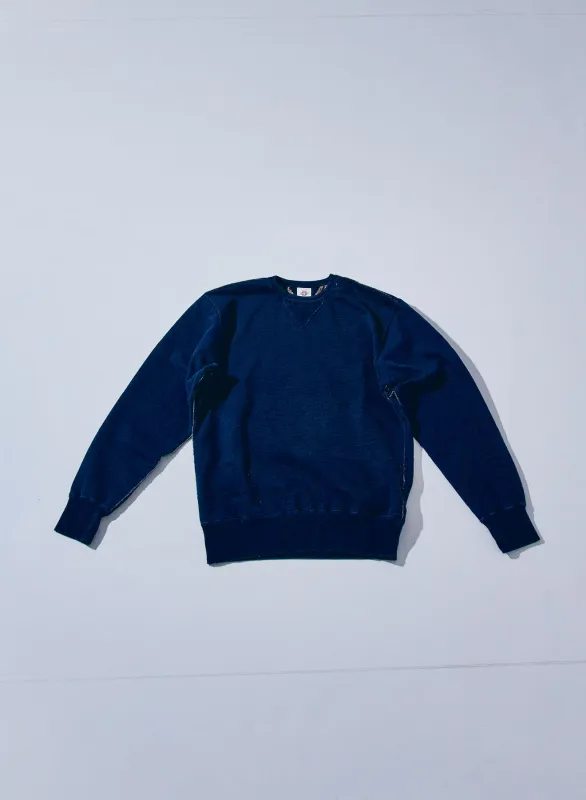 SIS25-101 柿渋染めインディゴスウェットトレーナー made by Samurai Jeans