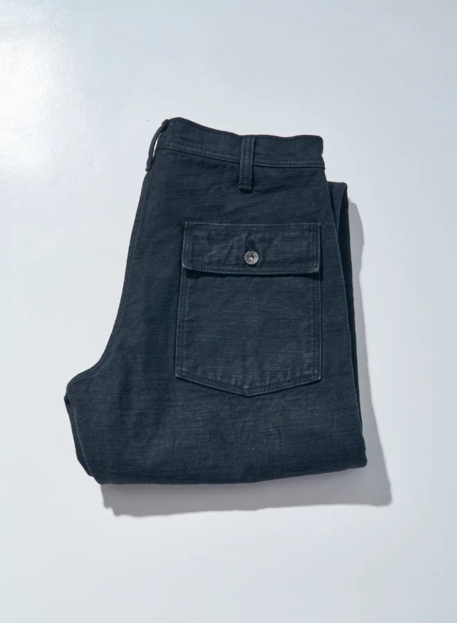 SJ52BK 15ozブラックバックサテンベイカーパンツ sold by Samurai Jeans product image thumbnail 3