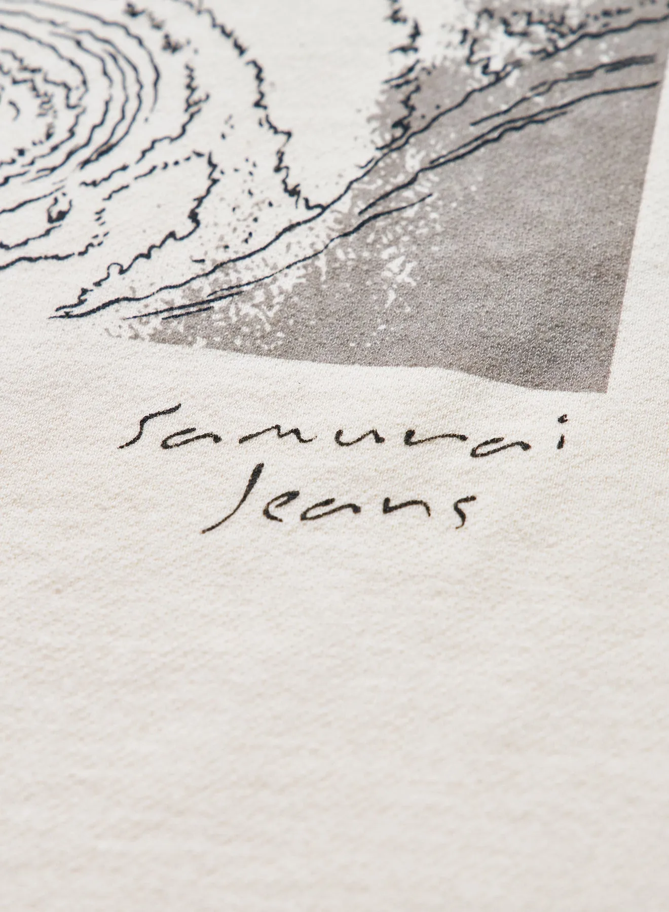 SJST25-106 Aged Cotton Inlay Loopwheel T-Shirt "RASEN" sold by Samurai Jeans product image thumbnail 4