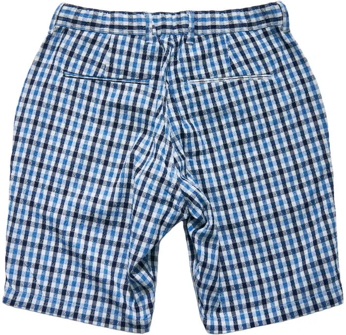 SJSP25-CS 藍刺し子ギンガムチェックイージーショーツ sold by Samurai Jeans product image thumbnail 2