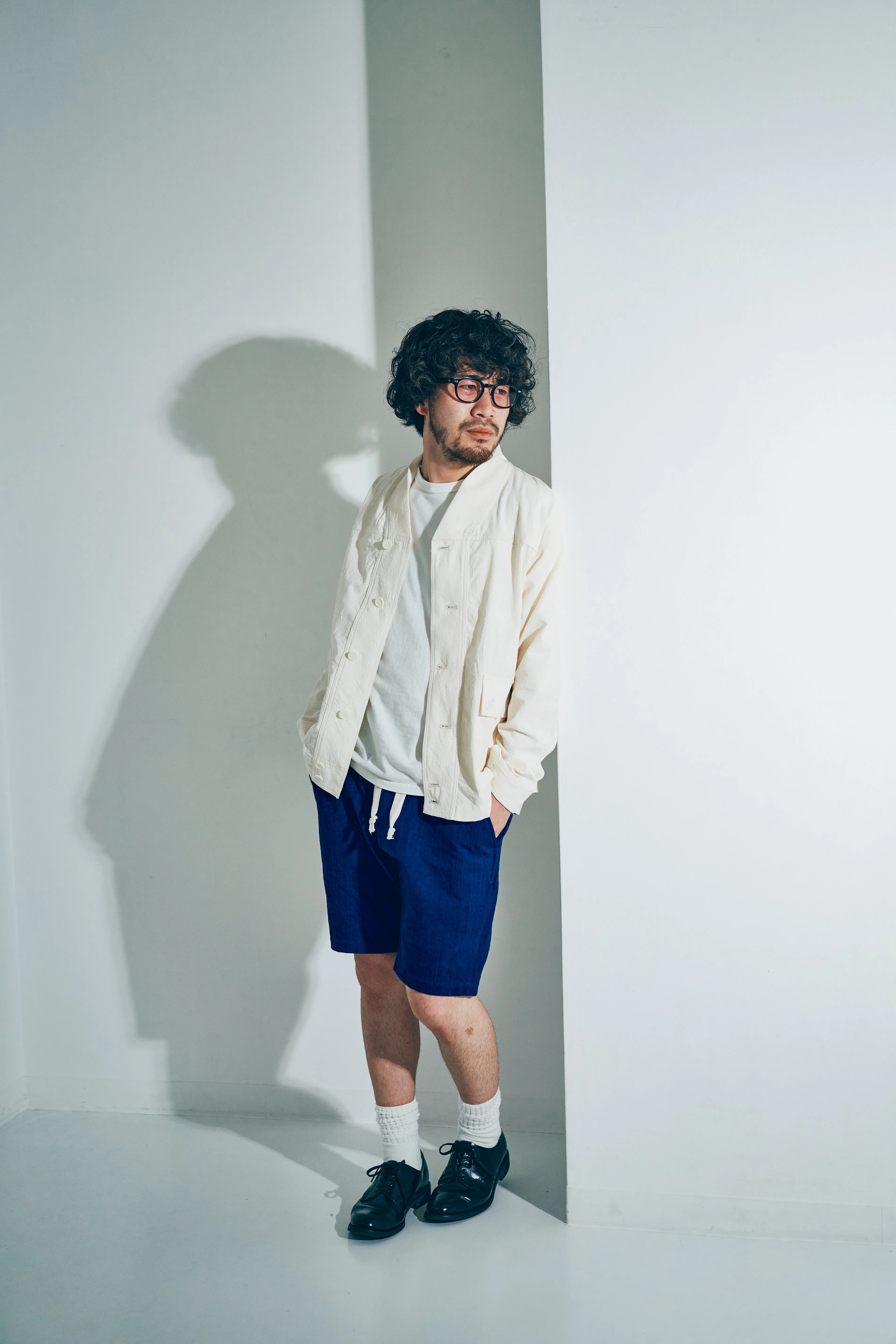 SJSP25-AHB 藍浅葱へリンボンイージーショーツ sold by Samurai Jeans product image thumbnail 4