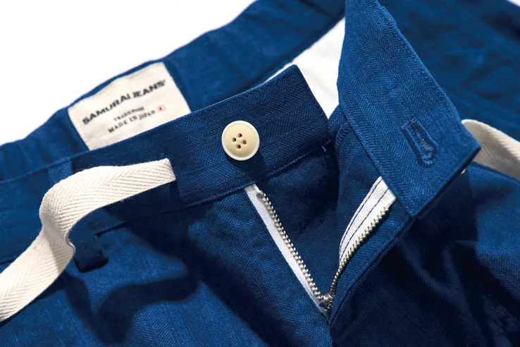 SJSP25-AHB 藍浅葱へリンボンイージーショーツ sold by Samurai Jeans product image thumbnail 3