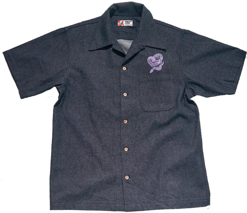 "MUSHA-E" PRINTED DENIM SHIRT sold by Samurai Jeans product image thumbnail 4