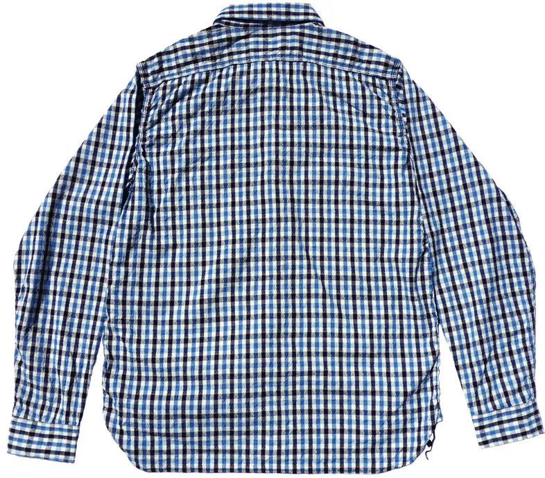 SSS25-CS NATURAL INDIGO SASHIKO GINGHAM CHECK WORK SHIRT sold by Samurai Jeans product image thumbnail 2