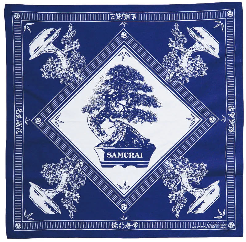SJ-BANDANA-01 BONSAI PATTERN BANDANA sold by Samurai Jeans