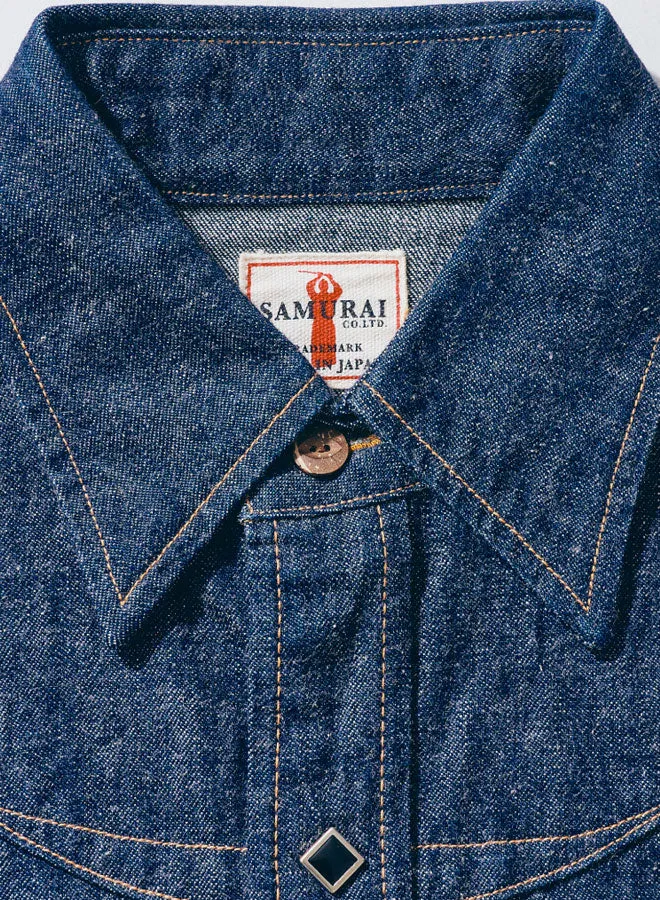 SWD-L02 Denim Western Shirt sold by Samurai Jeans product image thumbnail 3