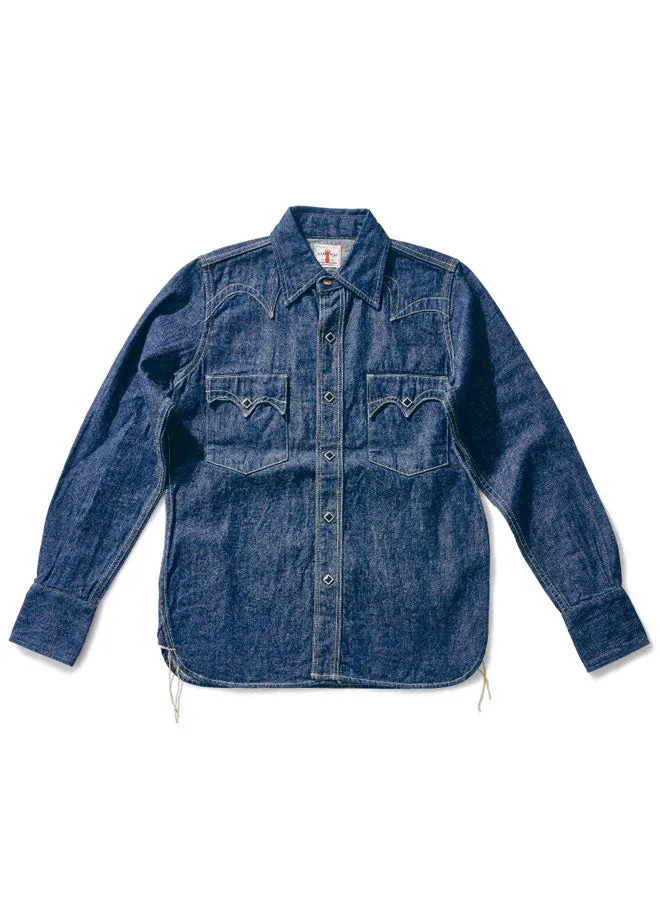 SWD-L01 デニムウエスタンシャツ sold by Samurai Jeans