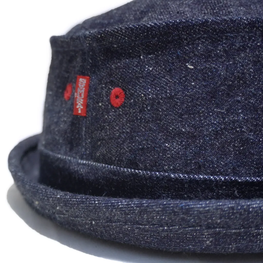 SJ401HT23-15oz 15oz DENIM PORK PIE HAT sold by Samurai Jeans product image thumbnail 4