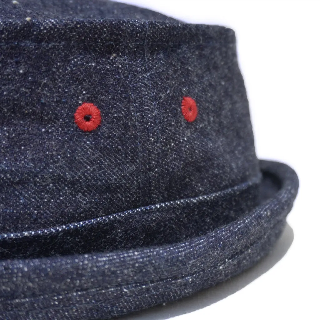 SJ401HT23-15oz 15oz DENIM PORK PIE HAT sold by Samurai Jeans product image thumbnail 2