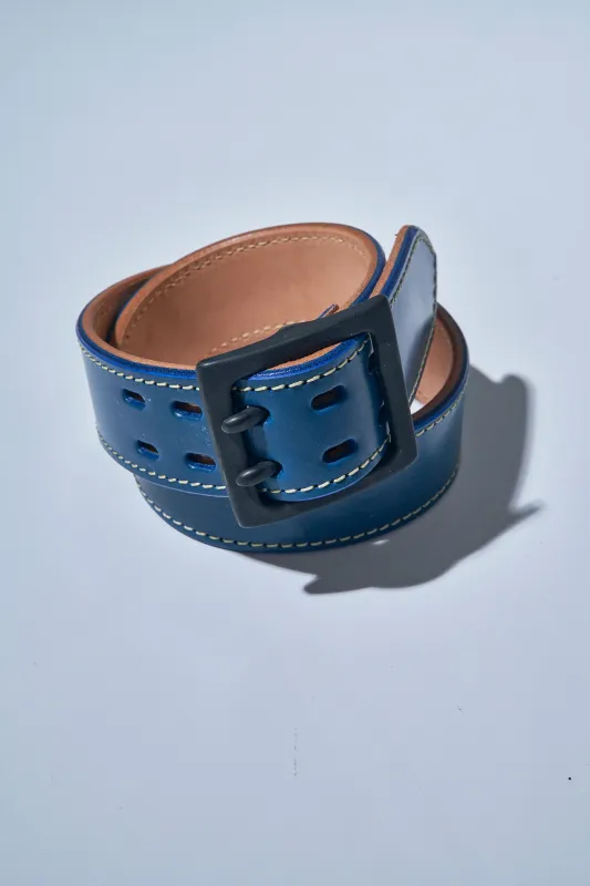 H107HSII Bridle Leather Double Pin Belt sold by Samurai Jeans