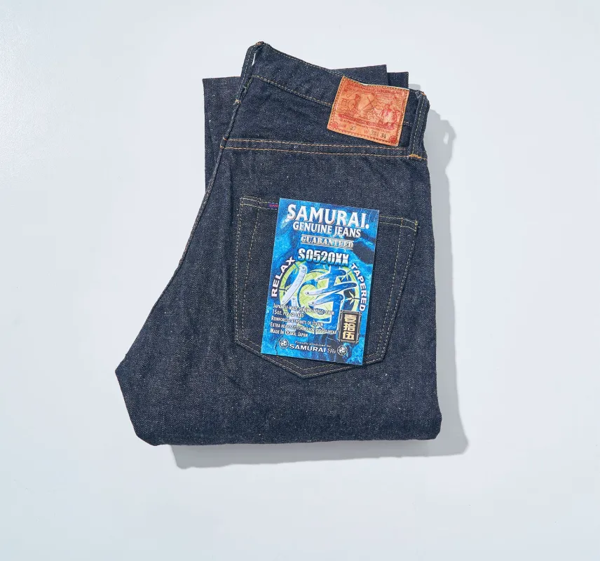 S0520XX 15oz RELAX TAPERED JEANS MID-HIGH RISE made by Samurai Jeans
