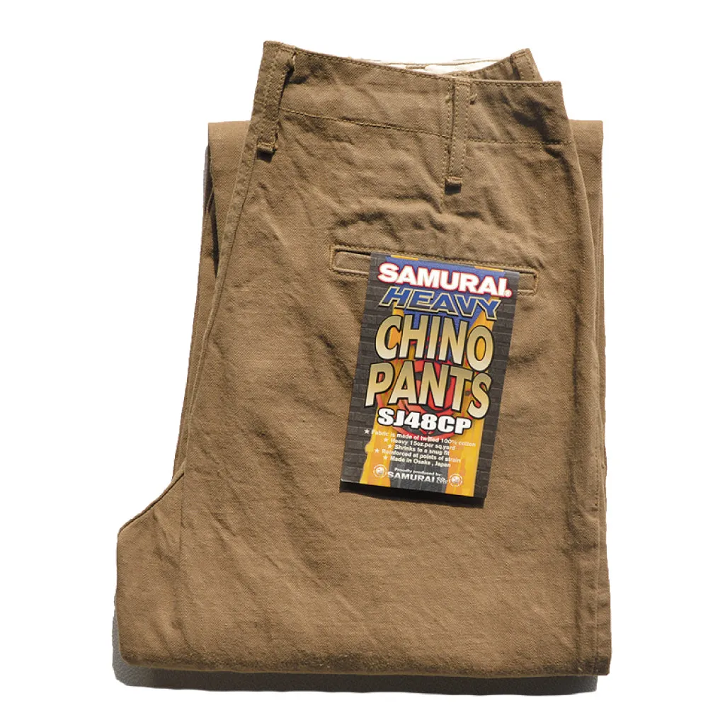 SJ48CP Heavy Chino Wide Trousers sold by Samurai Jeans
