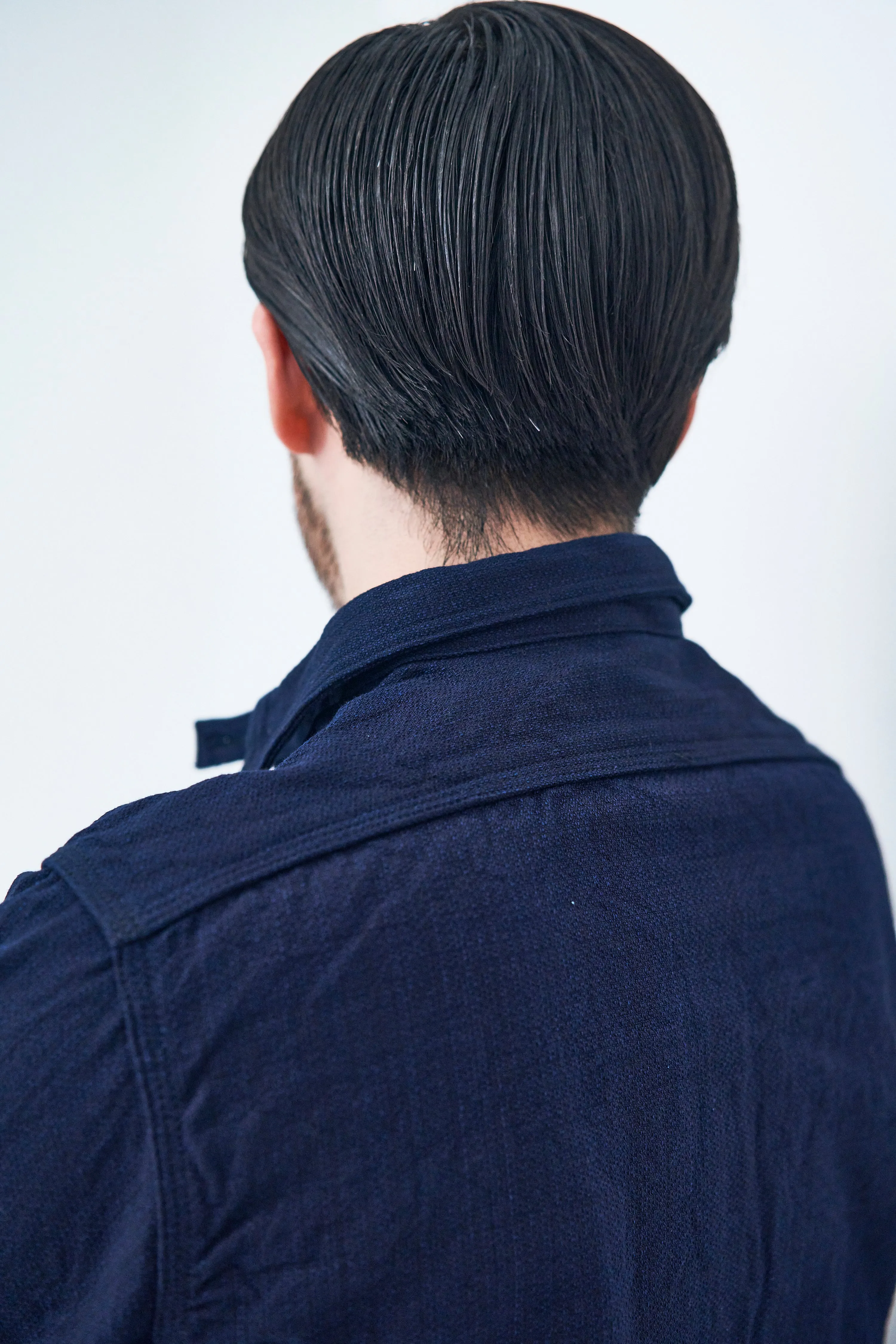 SAK24-01 Indigo Spotted Work Shirt sold by Samurai Jeans product image thumbnail 3