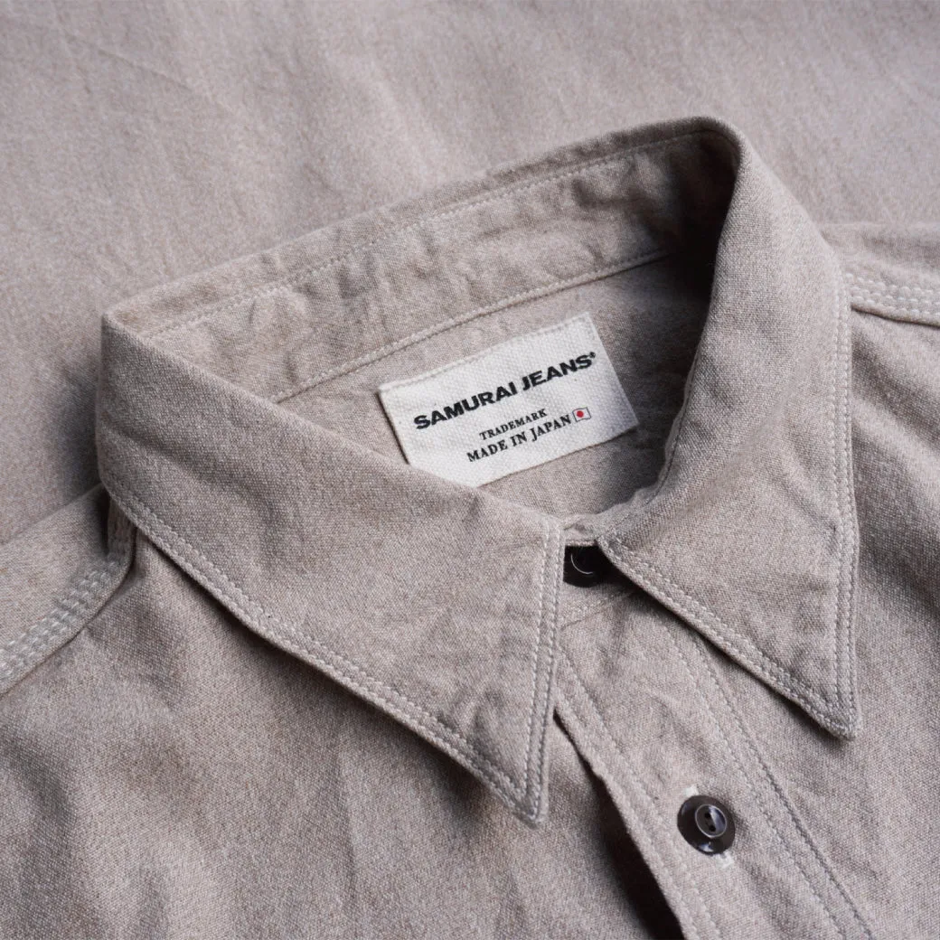 SJCBS23 Twisted Heather Selvedge Chambray Shirt sold by Samurai Jeans product image thumbnail 3