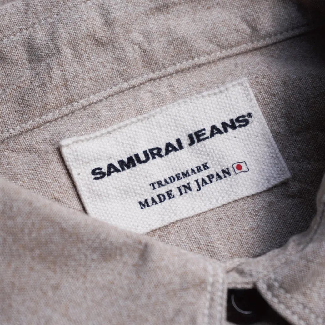 SJCBS23 Twisted Heather Selvedge Chambray Shirt sold by Samurai Jeans product image thumbnail 4