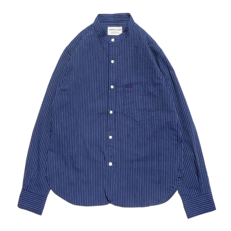 SJBCS23 Band collar shirt made by Samurai Jeans