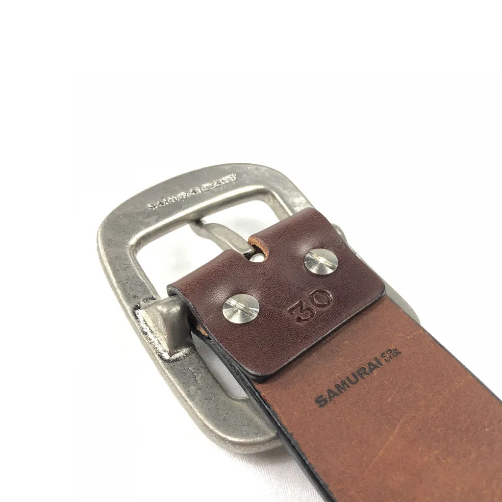 W001 Heavy Curved Belt sold by Samurai Jeans product image thumbnail 5