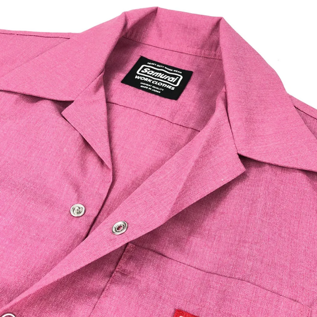 SWCWS20-HONTEN Nep Heather Gray Chambrey S/L Work Shirt sold by Samurai Jeans product image thumbnail 2