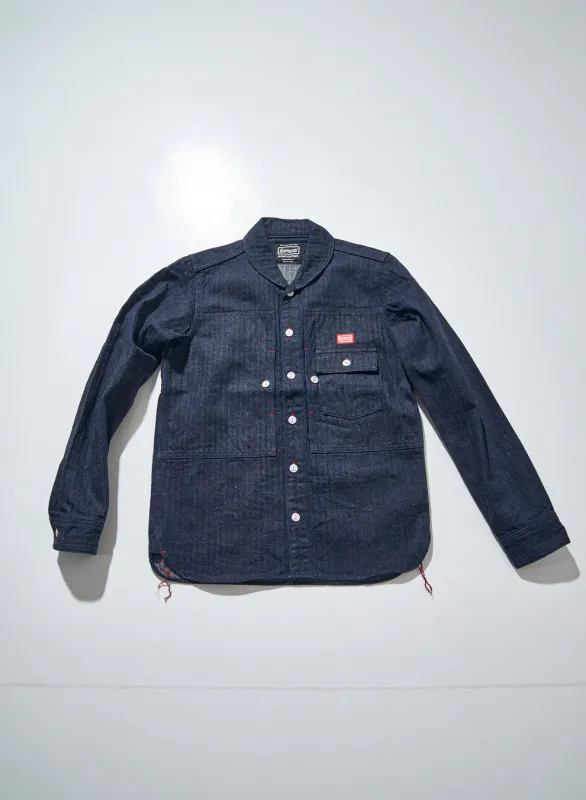 SWCPS22-HB Shawl collar L/S Shirt made by Samurai Jeans