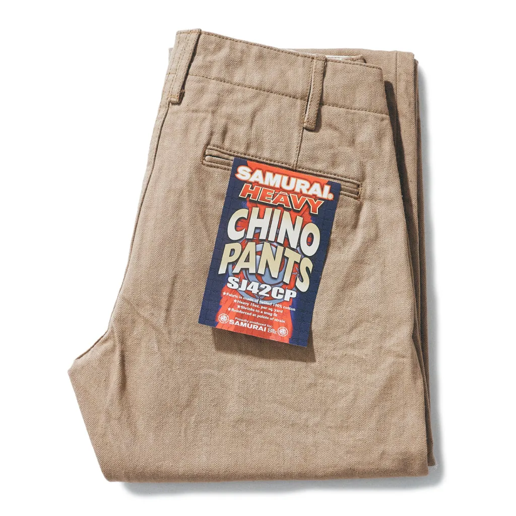 SJ42CP Heavy Chino Trousers sold by Samurai Jeans