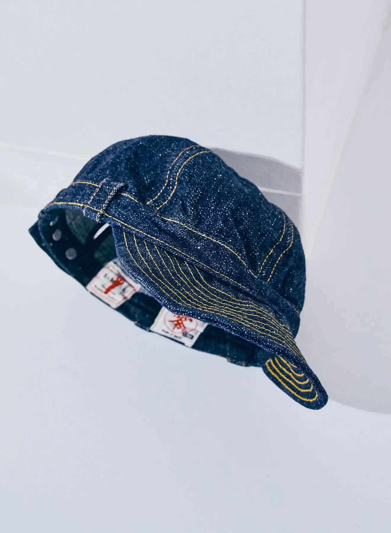 SJ201WC-3100VX (17oz Zero+ Denim Work Cap) sold by Samurai Jeans product image thumbnail 2
