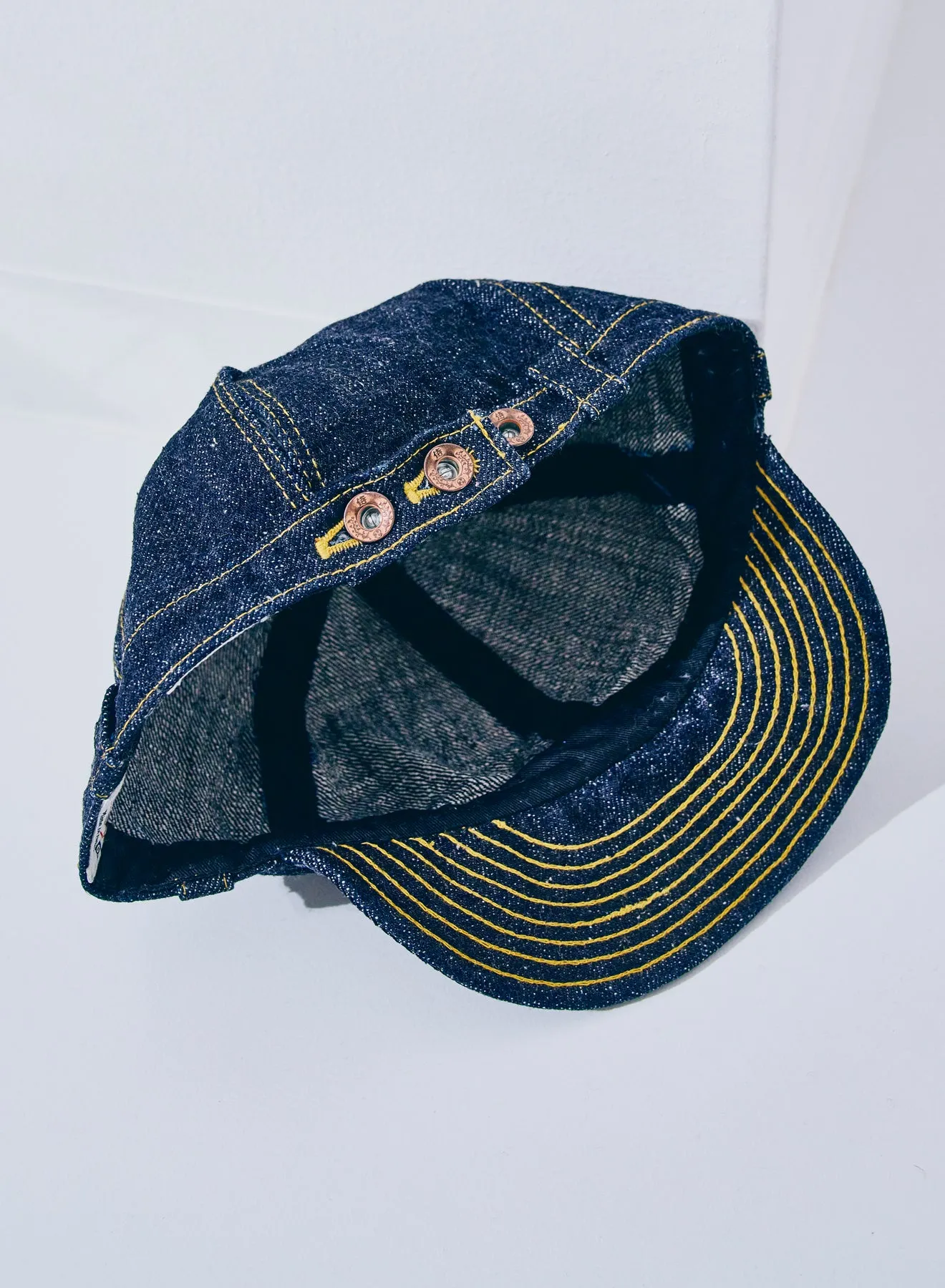 SJ201WC-3100VX (17oz Zero+ Denim Work Cap) sold by Samurai Jeans product image thumbnail 3