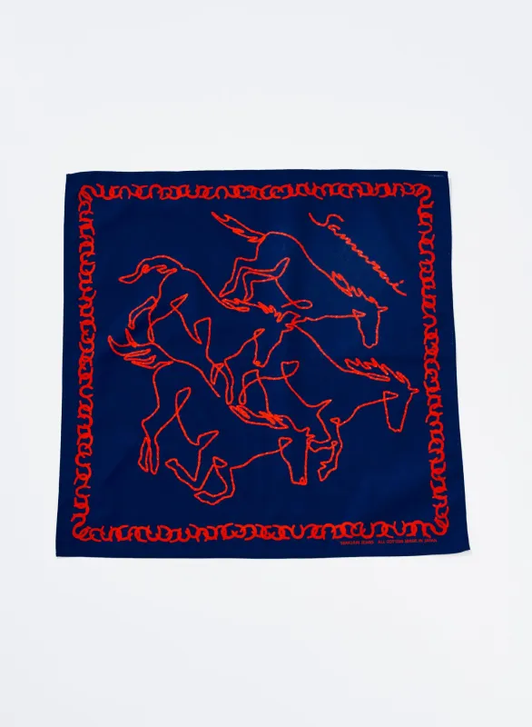 SJ-BANDANA-03 (Horse Motif Bandana) made by Samurai Jeans