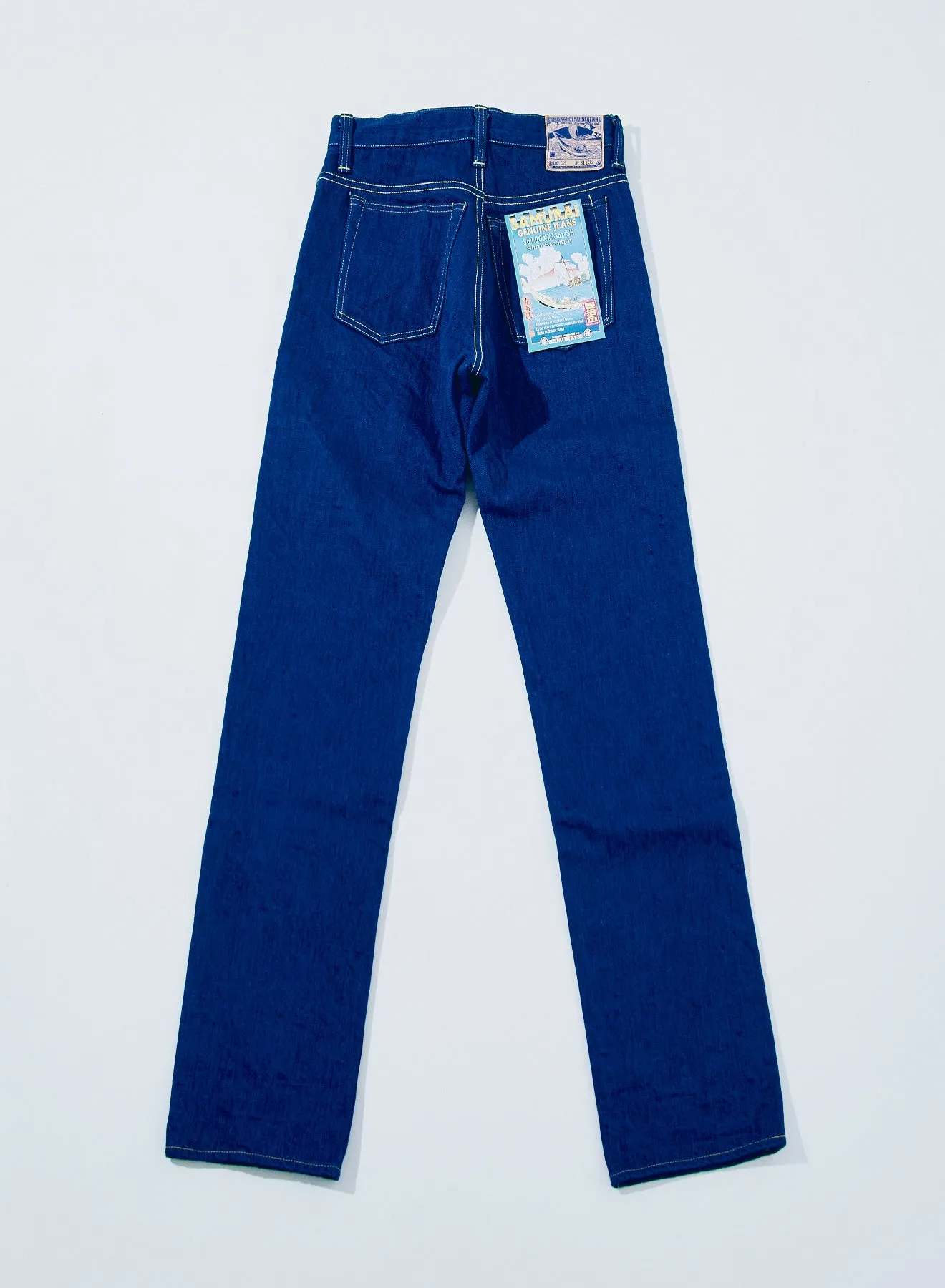 S6100XX15oz-SH Seigaiha Slim Straight Zipper model sold by Samurai Jeans product image thumbnail 3
