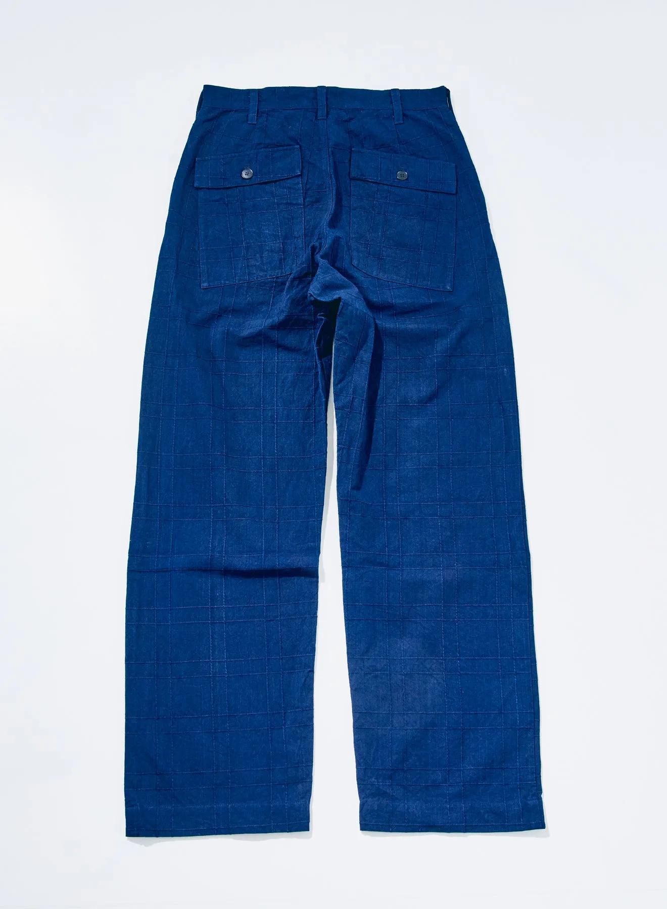 SJAP26-ARS (Indigo Sashiko Lattice Trousers) sold by Samurai Jeans product image thumbnail 3