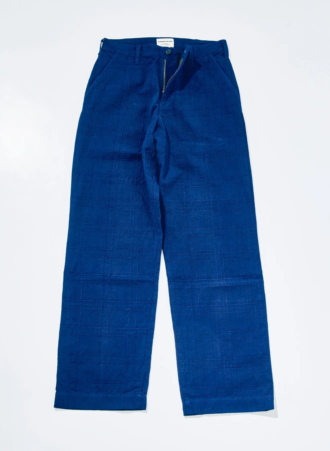SJAP26-ARS (Indigo Sashiko Lattice Trousers) sold by Samurai Jeans product image thumbnail 2