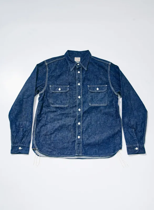 SJWS-SC01 (Samurai Cotton Indigo Denim Shirt) made by Samurai Jeans