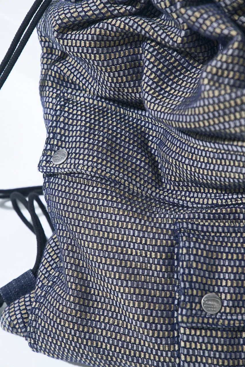 SJBP26-NRS (Noragi Sashiko Drawstring Bag) sold by Samurai Jeans product image thumbnail 4