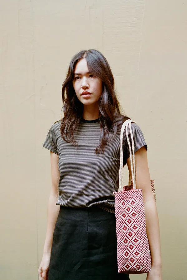 Pete Stripe Olive Japanese Cotton T sold by Caves Collect product image thumbnail 5