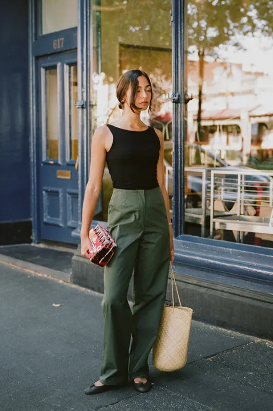 Recently Back in Stock - Etta Black Cotton Top sold by Caves Collect