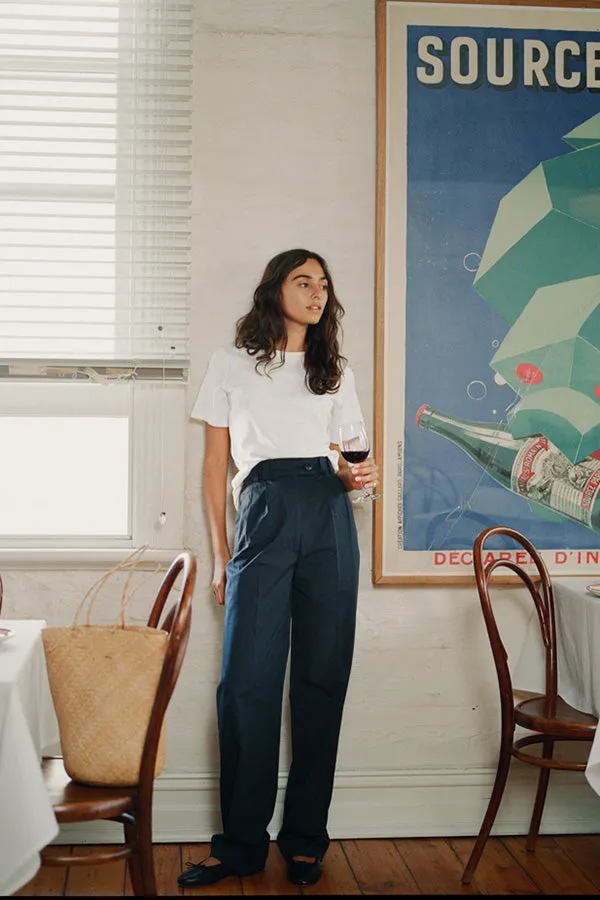 Yu Navy Organic Cotton Poplin Pants sold by Caves Collect product image thumbnail 2