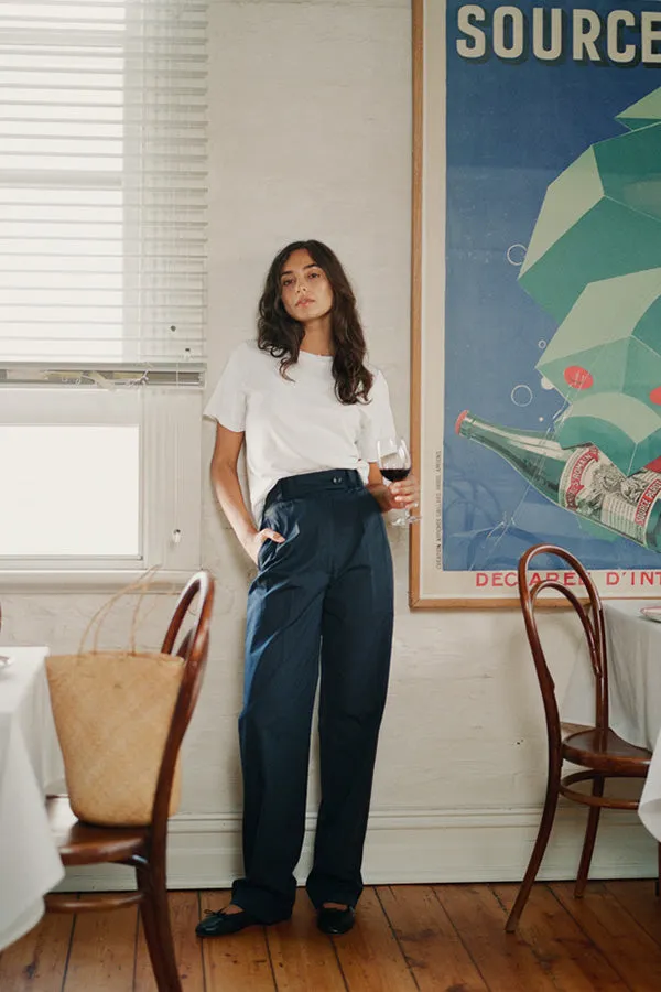 Yu Navy Organic Cotton Poplin Pants sold by Caves Collect product image thumbnail 4