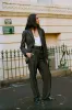 Pre-Order Yu Tailored Smoky Brown Italian Pinstripe Wool Pants sold by Caves Collect