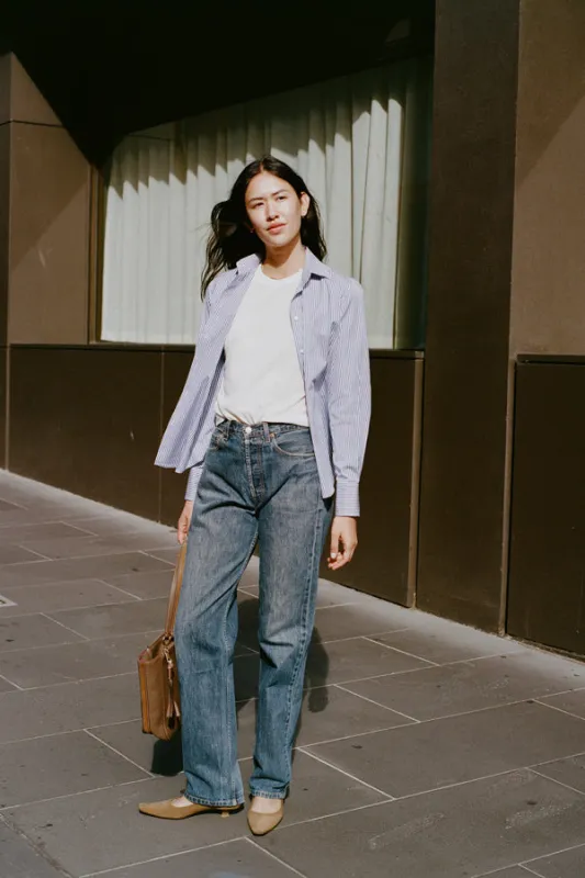 Mirka Classic Stripe Cotton Shirt sold by Caves Collect