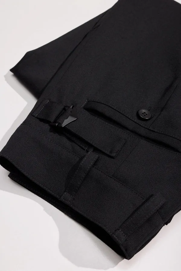 Recently Back in Stock - Luc Black Japanese Wool Twill Ciggie Pants sold by Caves Collect product image thumbnail 4