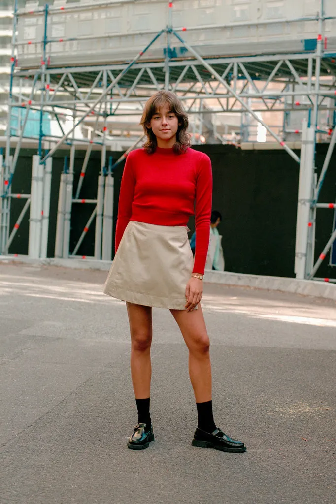 Pre-Order Gabe Almond Japanese Cotton Skirt sold by Caves Collect product image thumbnail 3