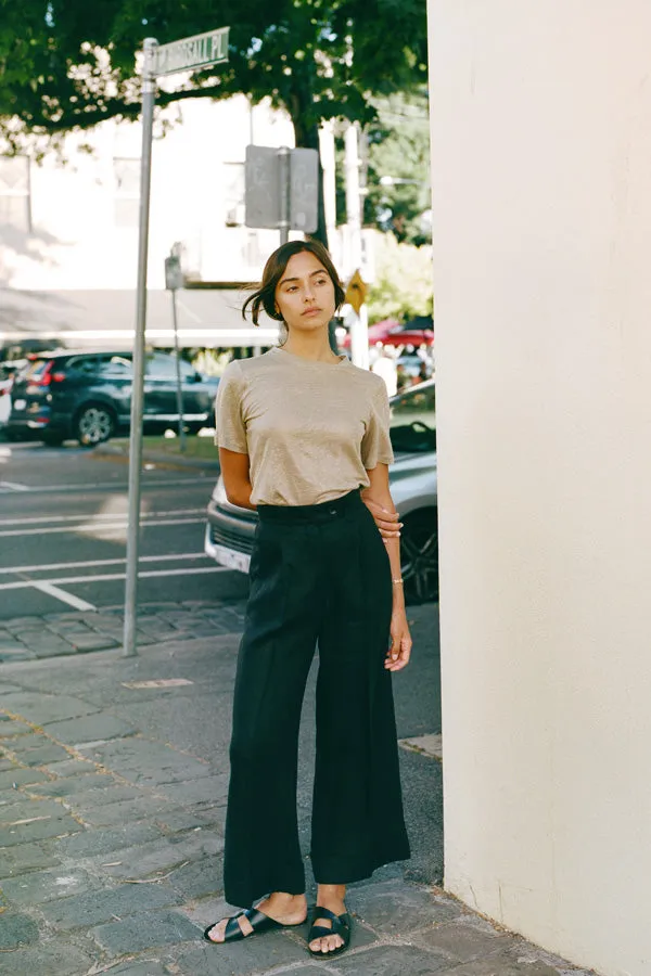 Ines Black Japanese Linen Pants sold by Caves Collect product image thumbnail 2