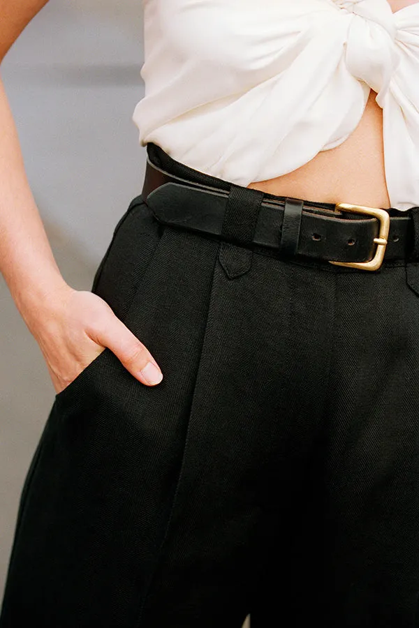 Ines Black Japanese Linen Pants sold by Caves Collect product image thumbnail 4