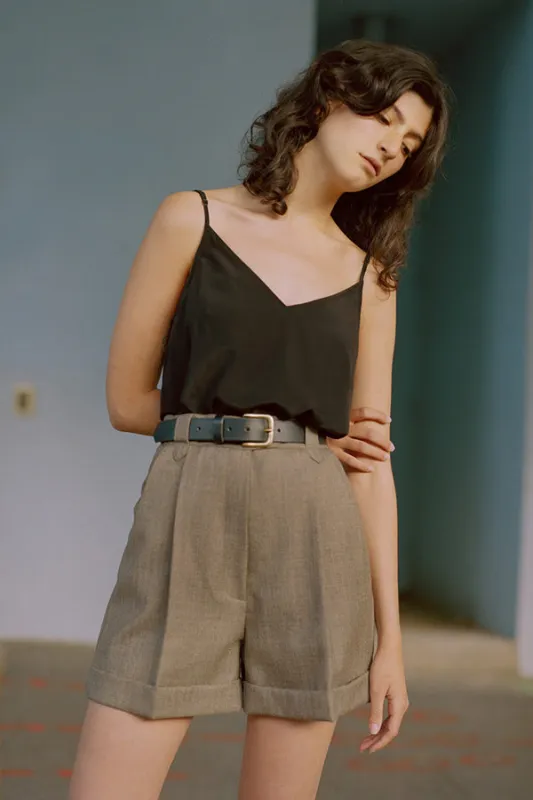 Abby Brass Buckle Italian Leather Belt sold by Caves Collect