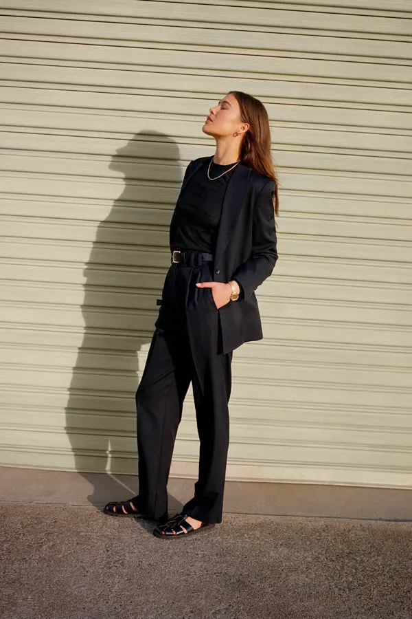 Yu Tailored Navy Japanese Twill Wool Pants sold by Caves Collect product image thumbnail 3