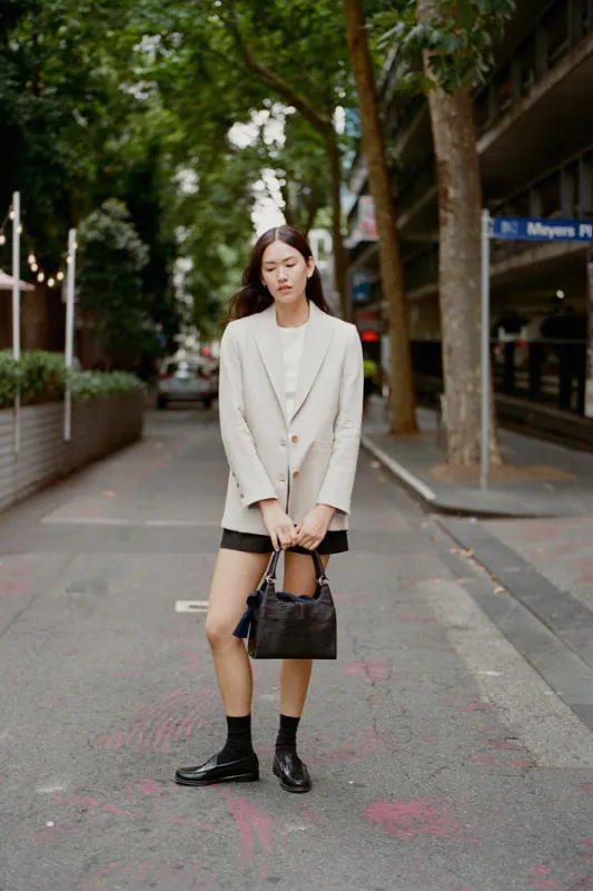 Fred Oat Linen Japanese Blazer sold by Caves Collect