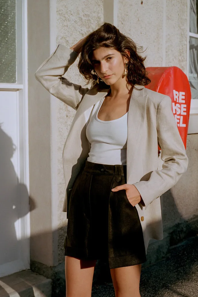 Fred Oat Linen Japanese Blazer sold by Caves Collect product image thumbnail 5