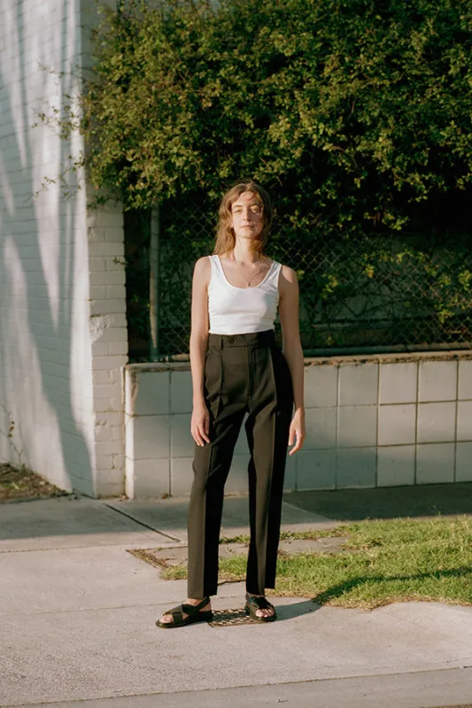 Elio Organic Cream Cotton Singlet sold by Caves Collect